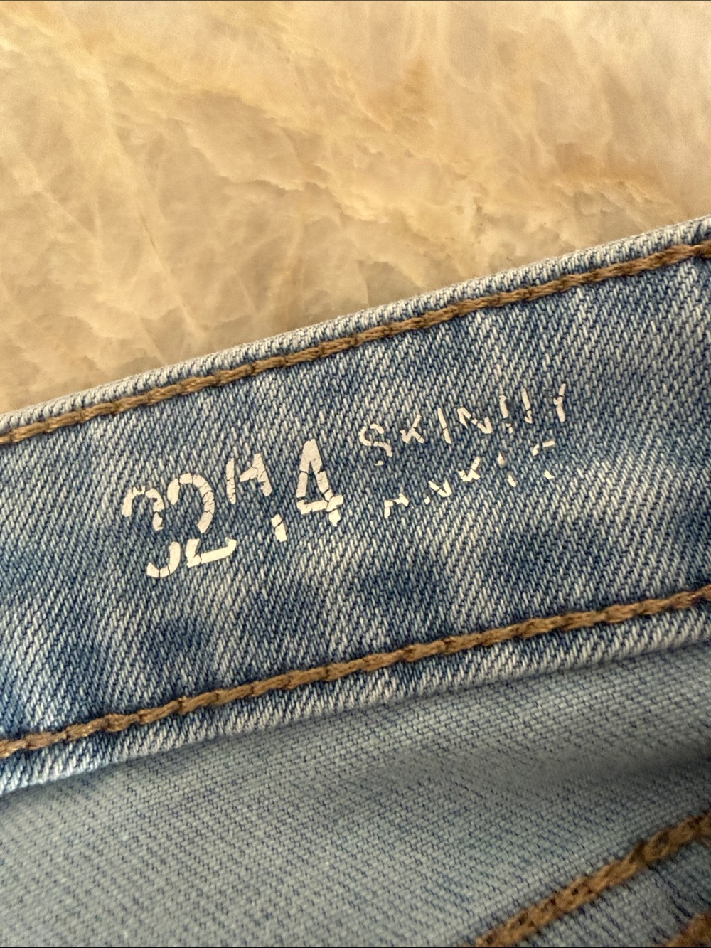 a.n.a Light Blue Embroidered Floral Skinny Ankle Raw Hem Stretch Denim Jeans 14 - Picture 8 of 8